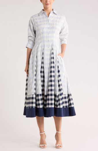 Simkhai Jazz Pintuck Cotton Shirtdress