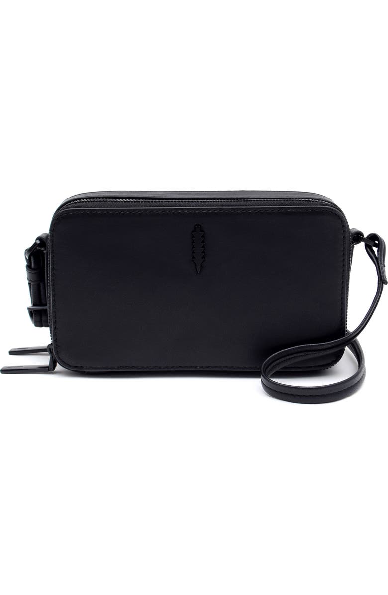 Thacker Riley Leather Crossbody Bag, Main, color, Black