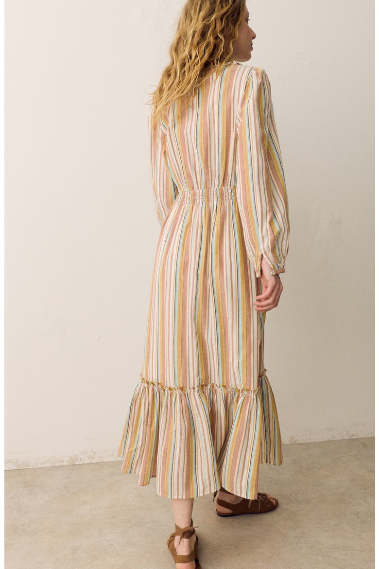 Stripe Long Sleeve Maxi Dress, Alternate, color, PINK/ MULTI