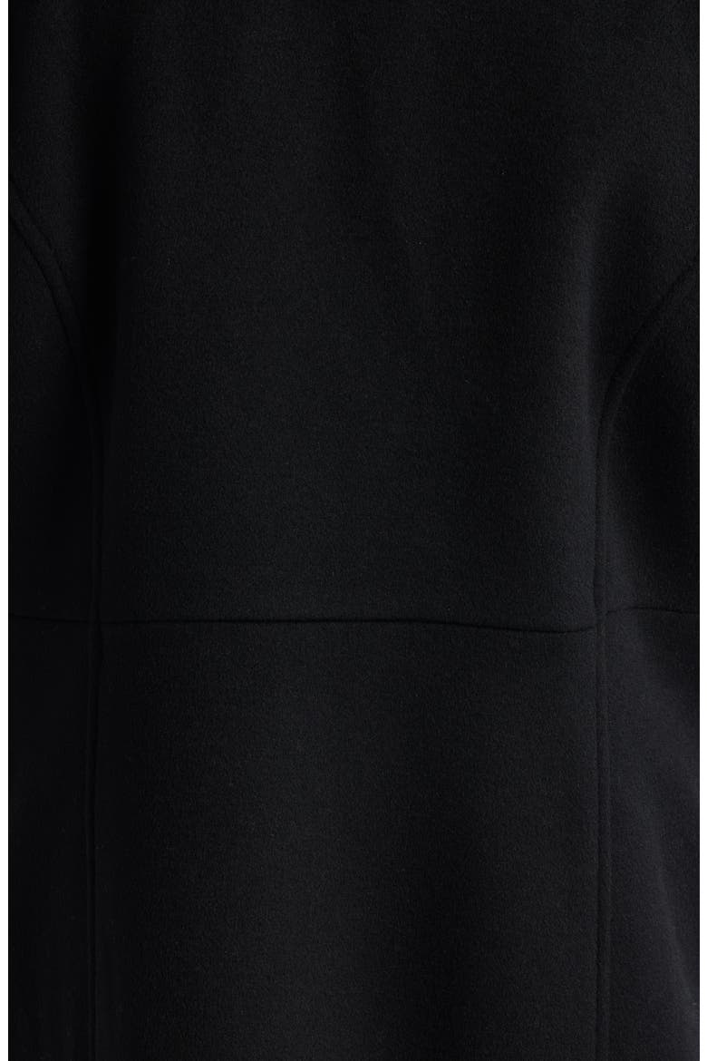 Front Zip Wool Blend Coat, Alternate, color, BLACK