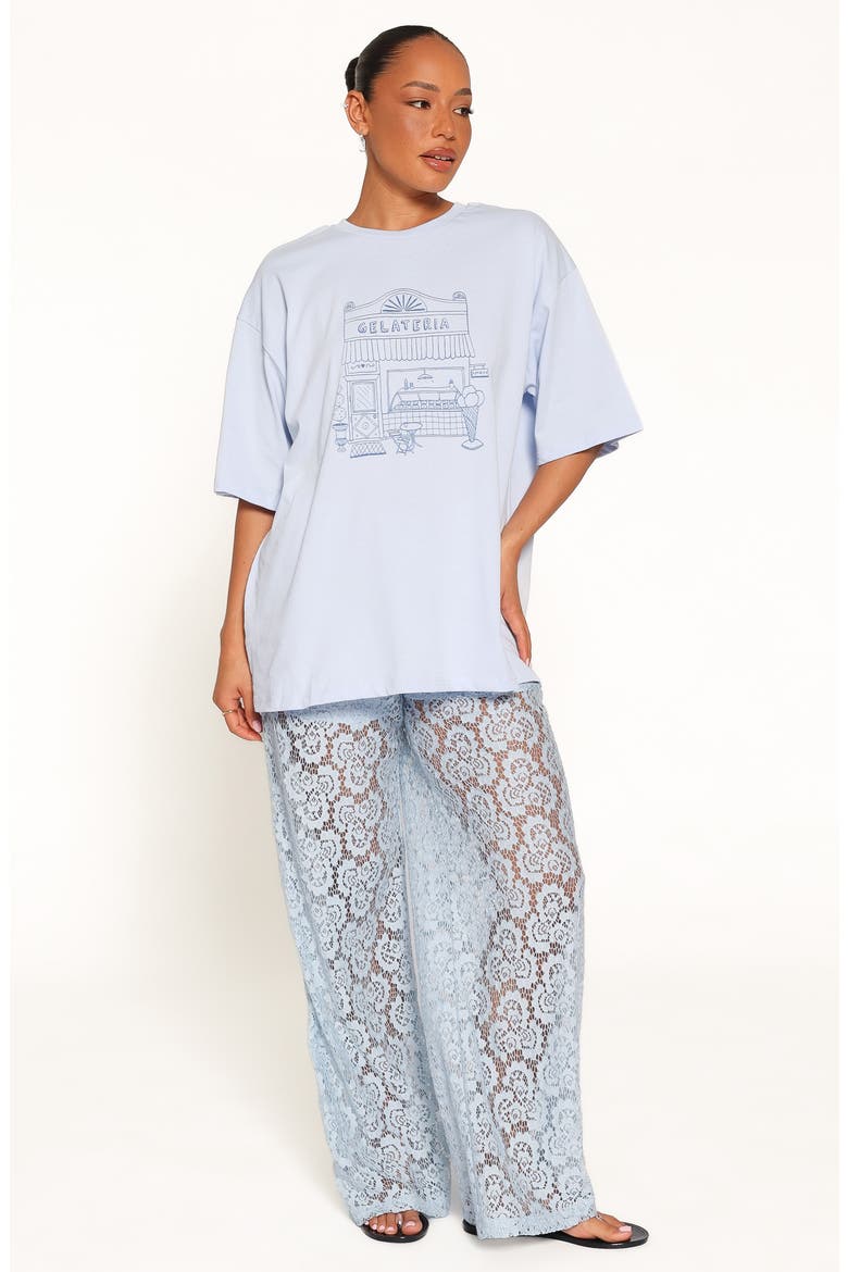 Tia Lace Wide Leg Pants, Alternate, color, LIGHT BLUE