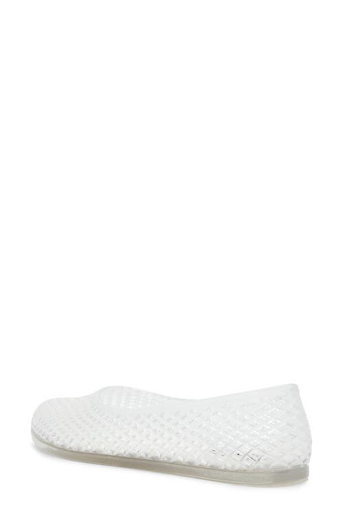 Steve Madden Gyzmo Perforated Jelly Flat In Clear