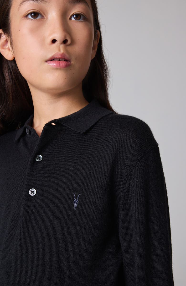 smALLSAINTS by ALLSAINTS Kids' Long Sleeve Wool Blend Polo, Alternate, color,