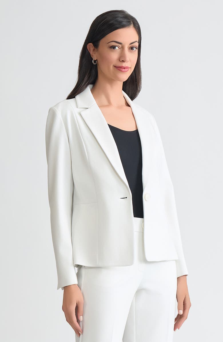 KASPER Waist Seam Blazer, Alternate, color, Vanilla Ice