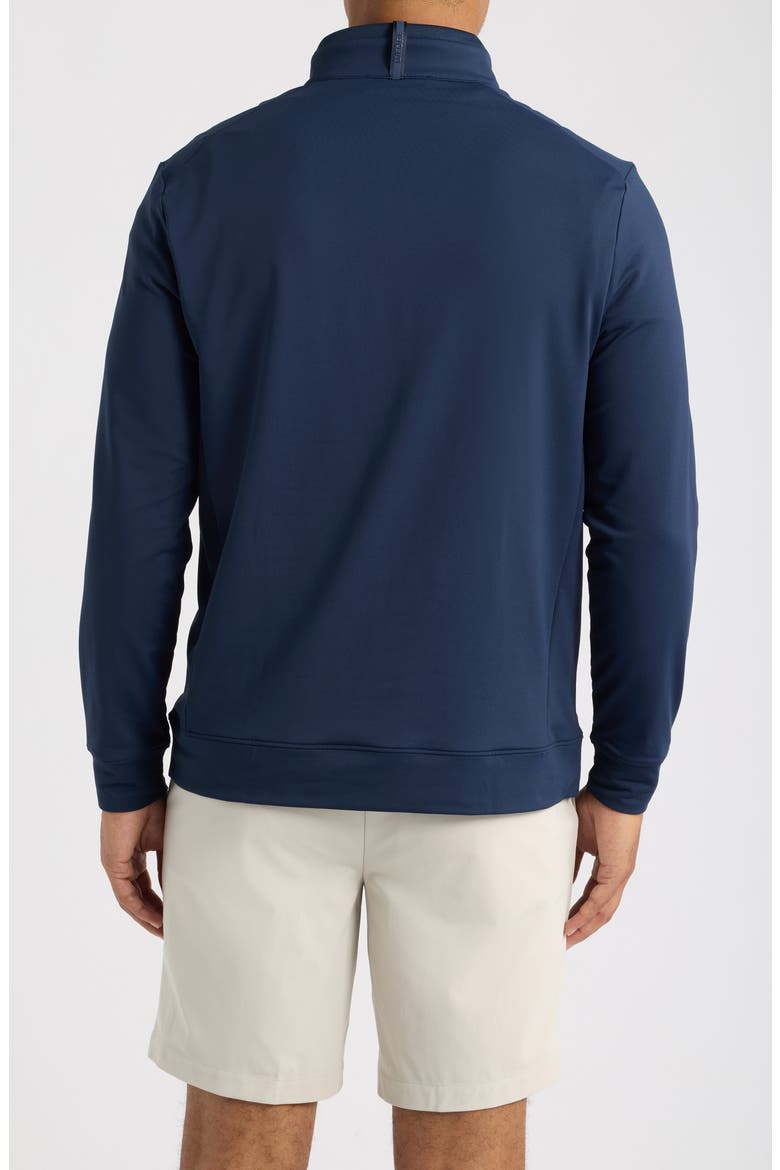 Brushed Back Quarter Zip Performance Pullover, Alternate, color, TWILIGHT