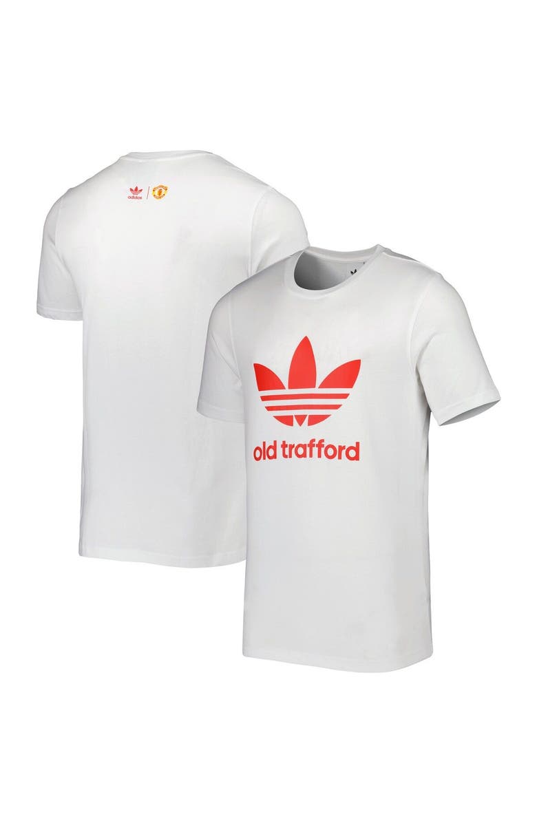 adidas Originals Men's adidas Originals White Manchester United Old Trafford Trefoil T-Shirt, Main, color, 