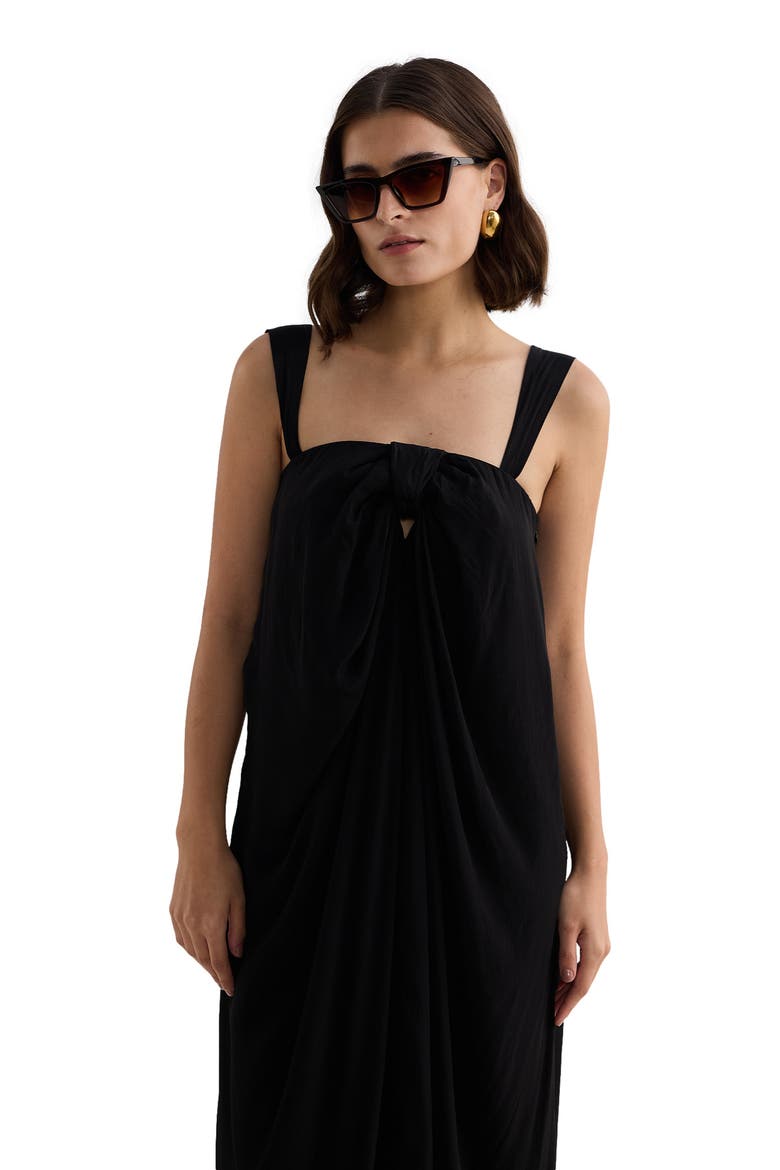 Twilight Twist Strappy Maxi Dress in Black, Alternate, color, Solid