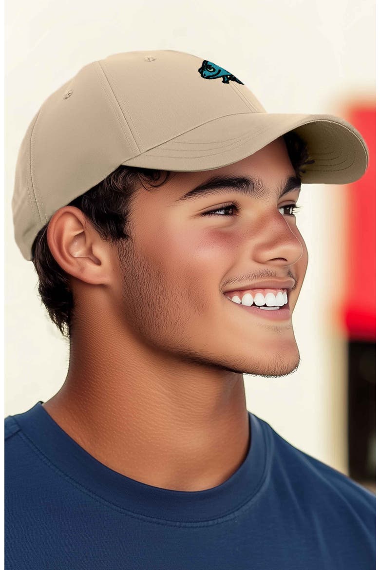 Chameleon Embroidered Dad Hat, Alternate, color, Khaki