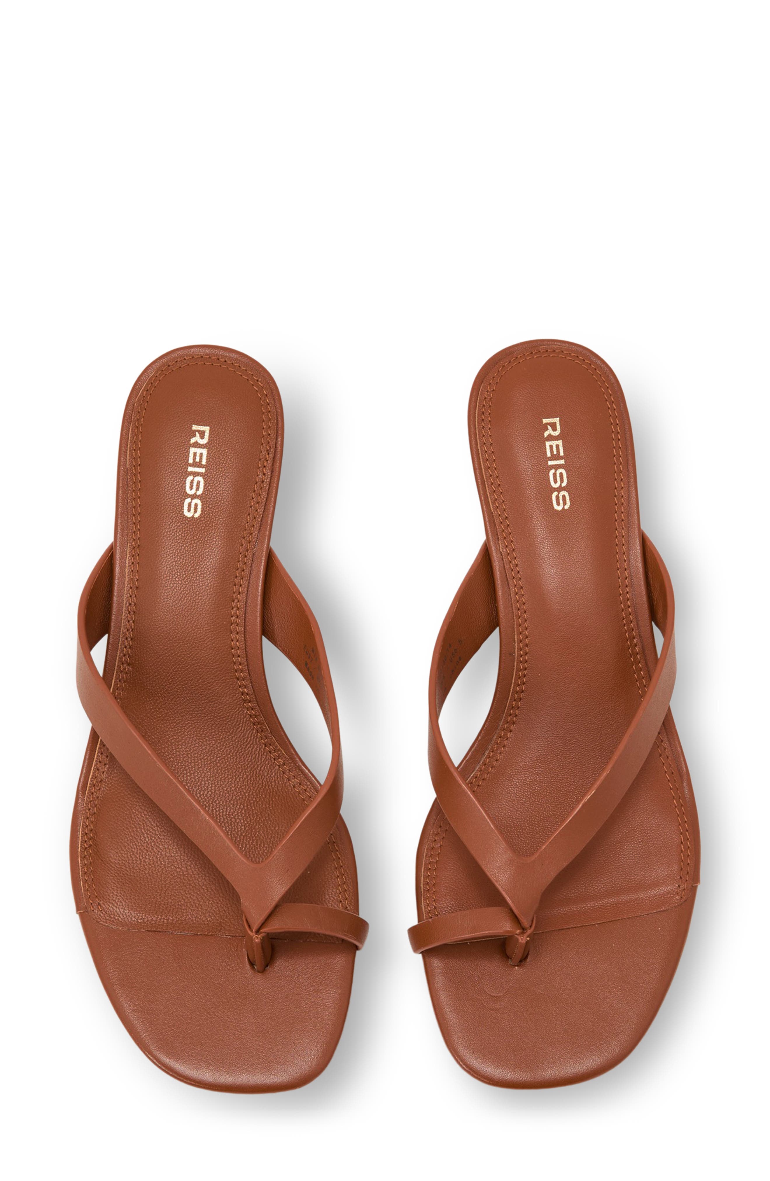 Reiss Mia Thong Slide Sandal, Alternate, color, Tan