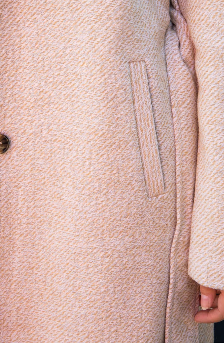 Stoosh Tie Waist Longline Coat, Alternate, color, Tan