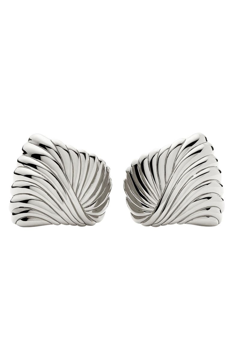 Missoma Ripple Stud Earrings, Main, color, Silver