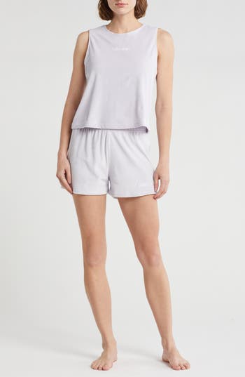 Calvin Klein Tank & Shorts Pajamas In Ll0 Lavender Bl