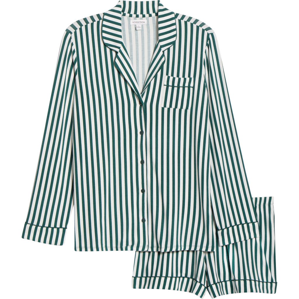 Nordstrom Moonlight Eco Long Sleeve Short Pajamas In Green
