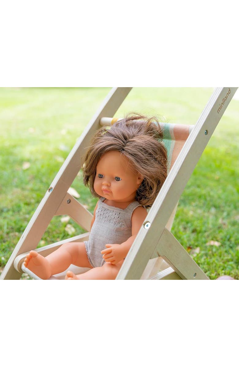 Miniland Wooden Doll Stroller for Dolls up to 15", Alternate, color, 