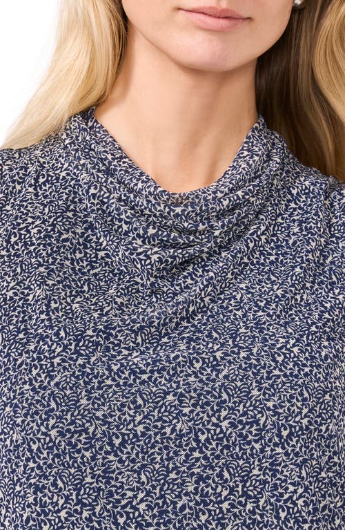 Halogen ® Ditsy Cowl Neck Sleeveless Mesh Top