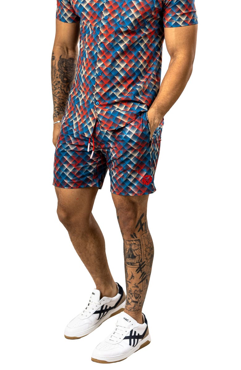 Maceoo Marthyr Swim Trunks, Alternate, color, Red