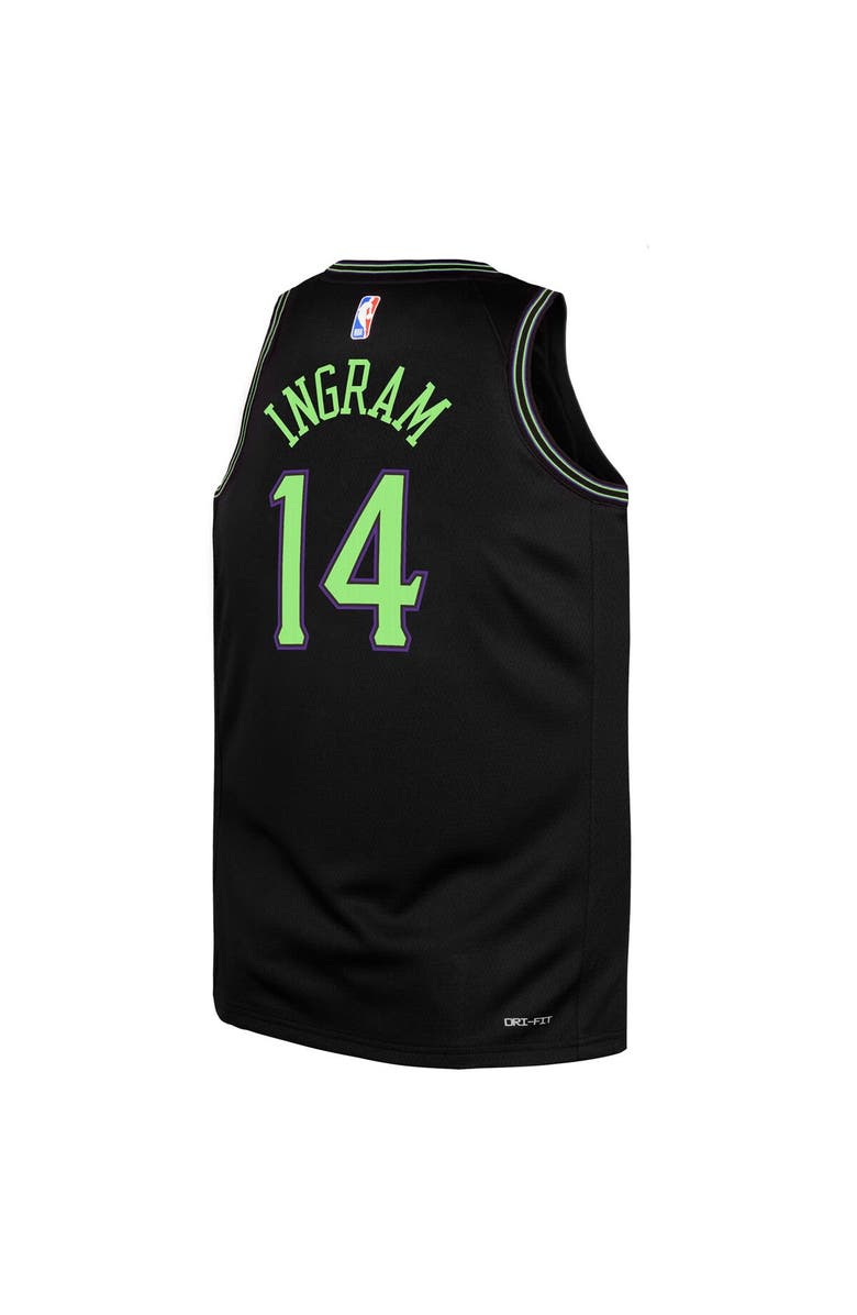 Nike Youth Nike Brandon Ingram Black New Orleans Pelicans  Swingman Replica Jersey - City Edition, Alternate, color, 