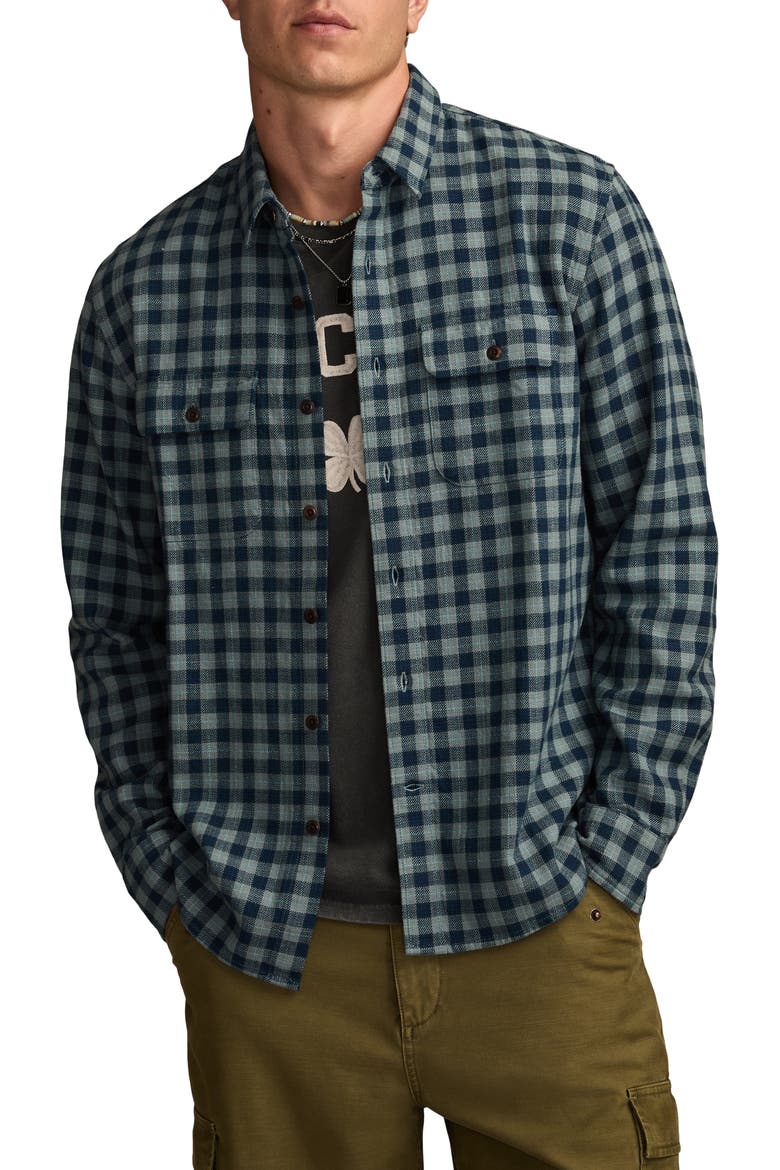 Humboldt Plaid Twill Utility Shirt, Main, color, GREEN MULTI