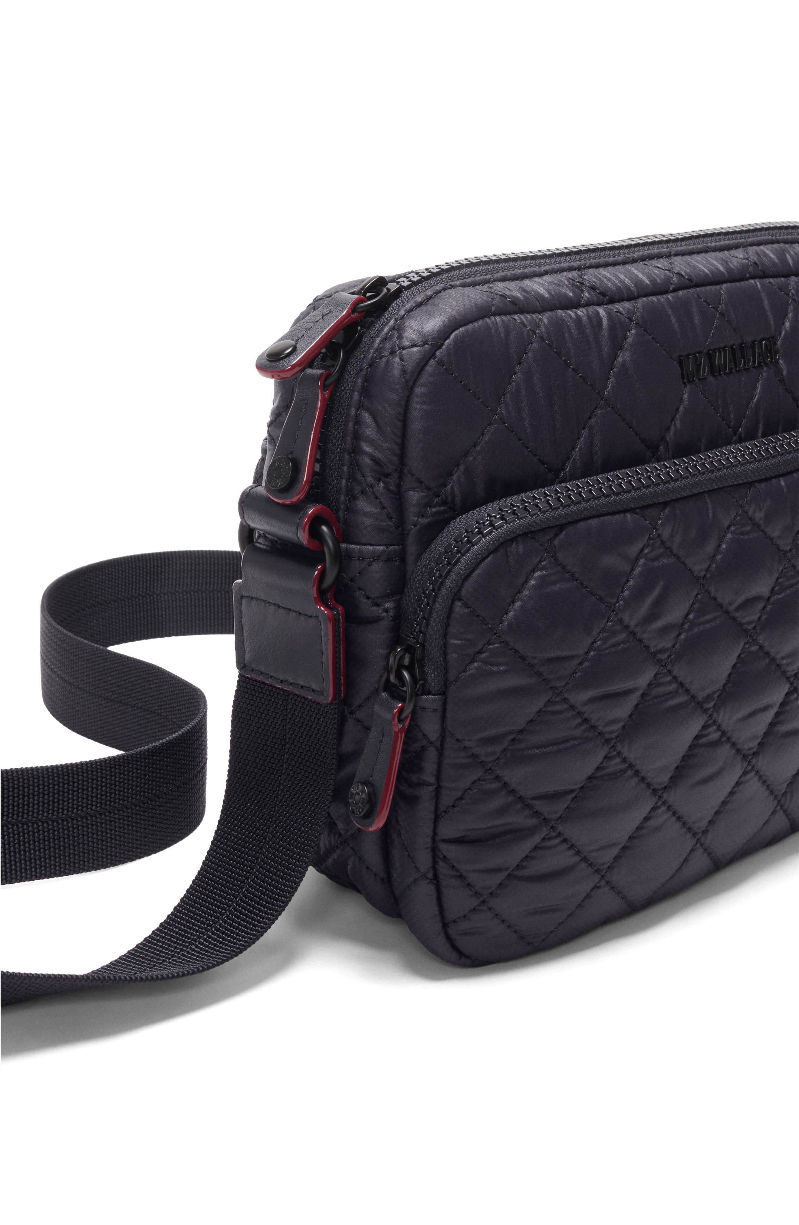 MZ Wallace Small Metro Quilted Nylon Camera Bag, Alternate, color, Black