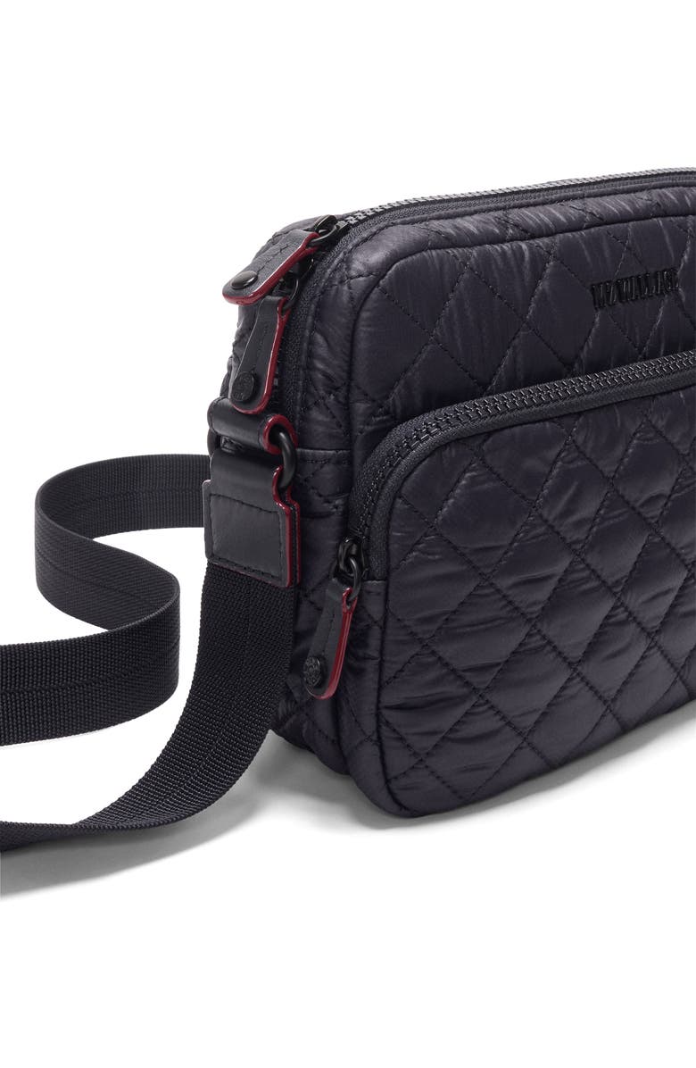 MZ Wallace Small Metro Quilted Nylon Camera Bag, Alternate, color, Black
