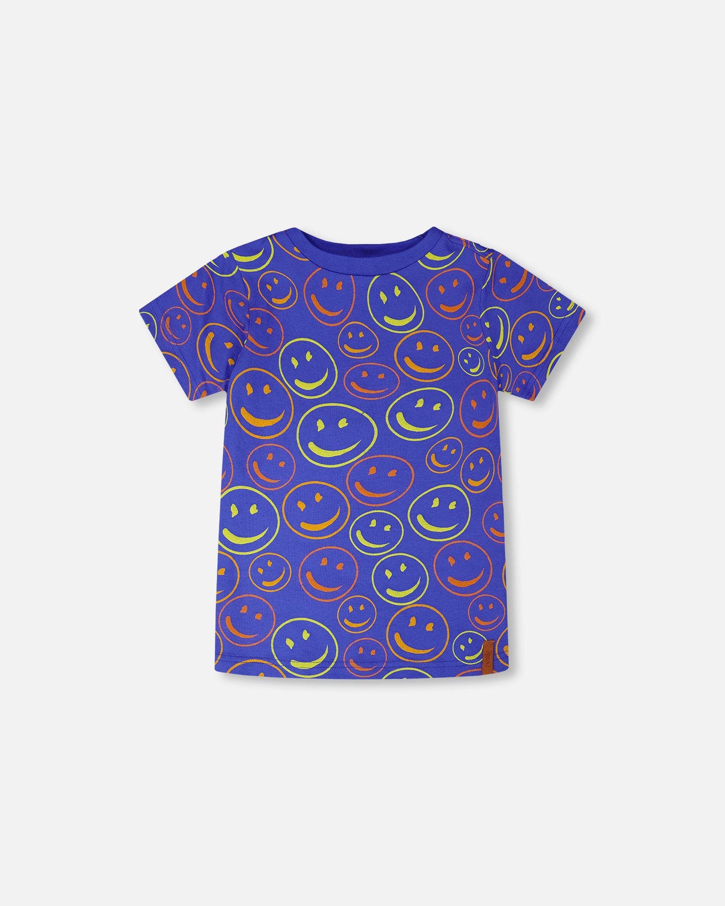 selected Blue Smiley Print