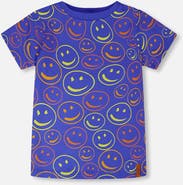 Deux par Deux Organic Cotton Jersey Smiley T-Shirt
