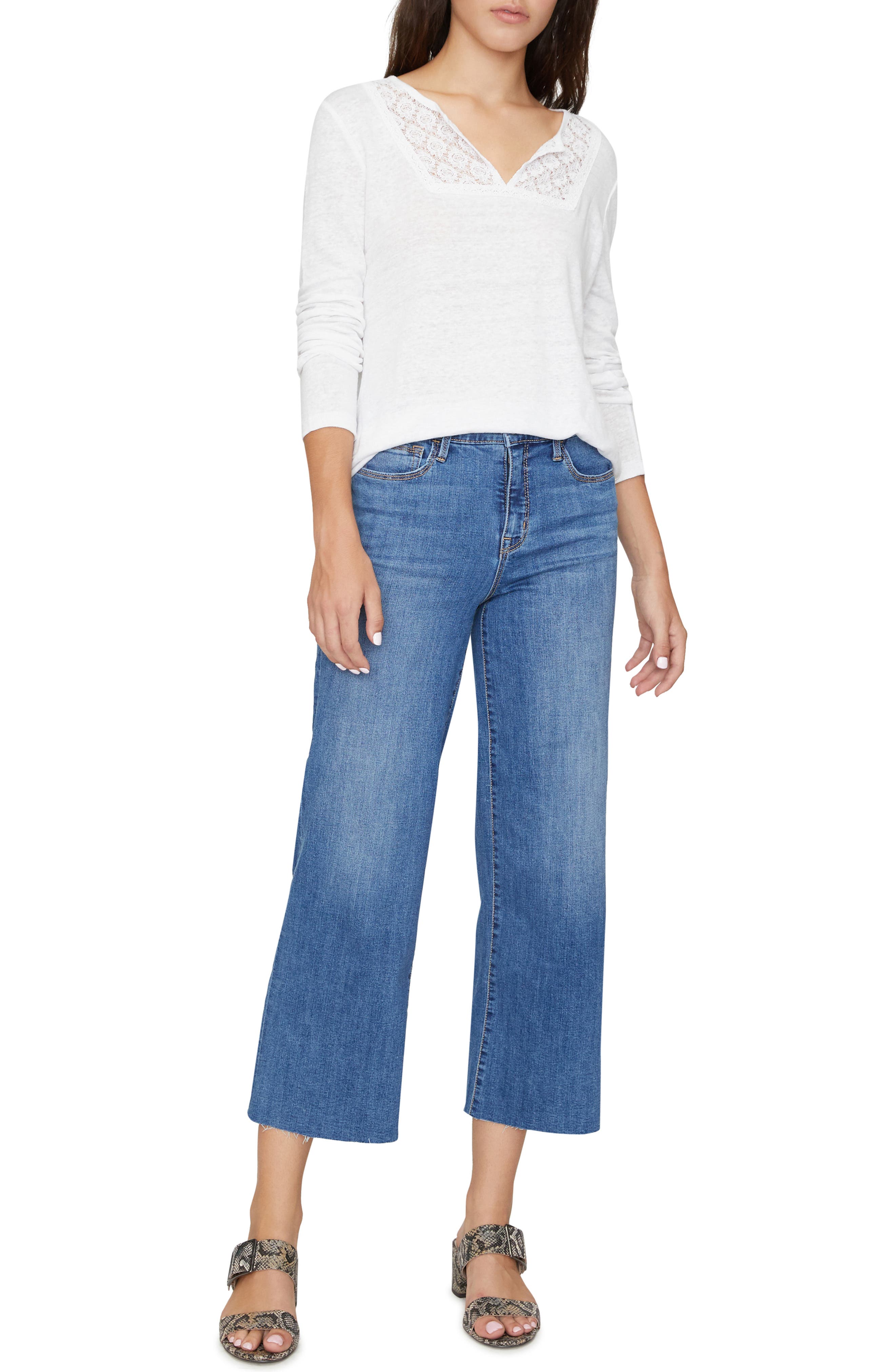 Sanctuary Lora Crochet Lace Neck T-Shirt (Women) | Nordstromrack