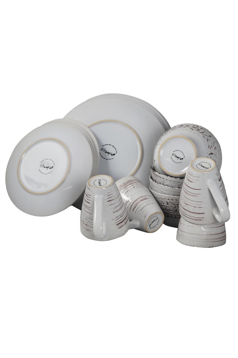Malibu Sands 16-Piece Dinnerware Set in Shell, Alternate, color, Blue