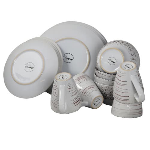 Elama Malibu Waves 16-piece Dinnerware Set In Multi