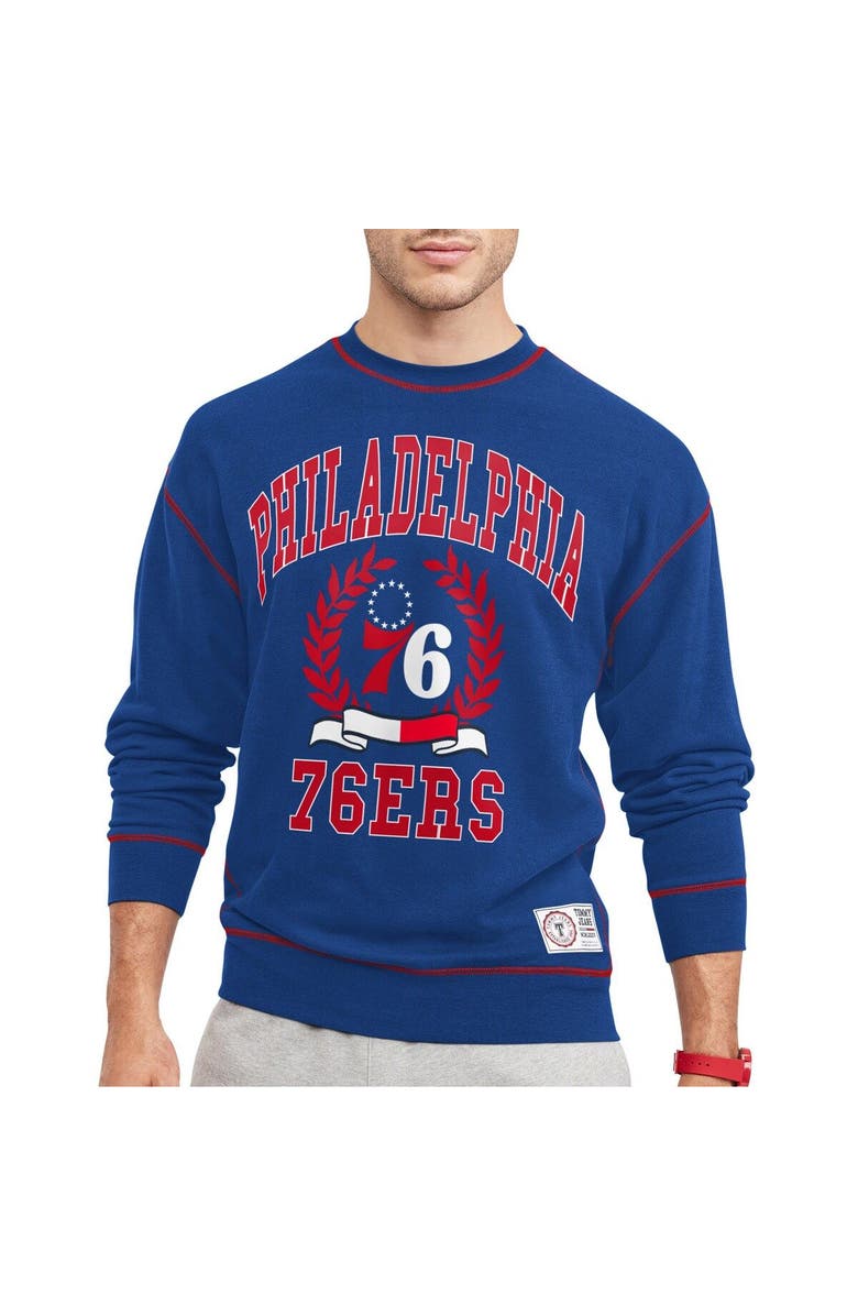 TOMMY JEANS Men's Tommy Jeans Royal Philadelphia 76ers Peter French Terry Pullover Sweatshirt, Main, color, Royal
