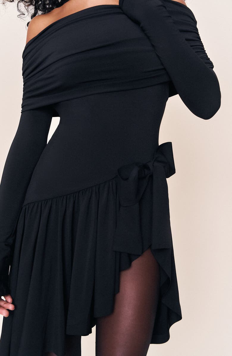 Guizio Lola Mini Dress, Alternate, color, Black