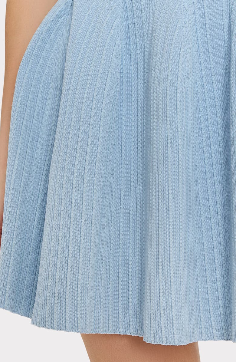 Milly Marea Sleeveless Fit & Flare Sweater Dress, Alternate, color, Light Blue