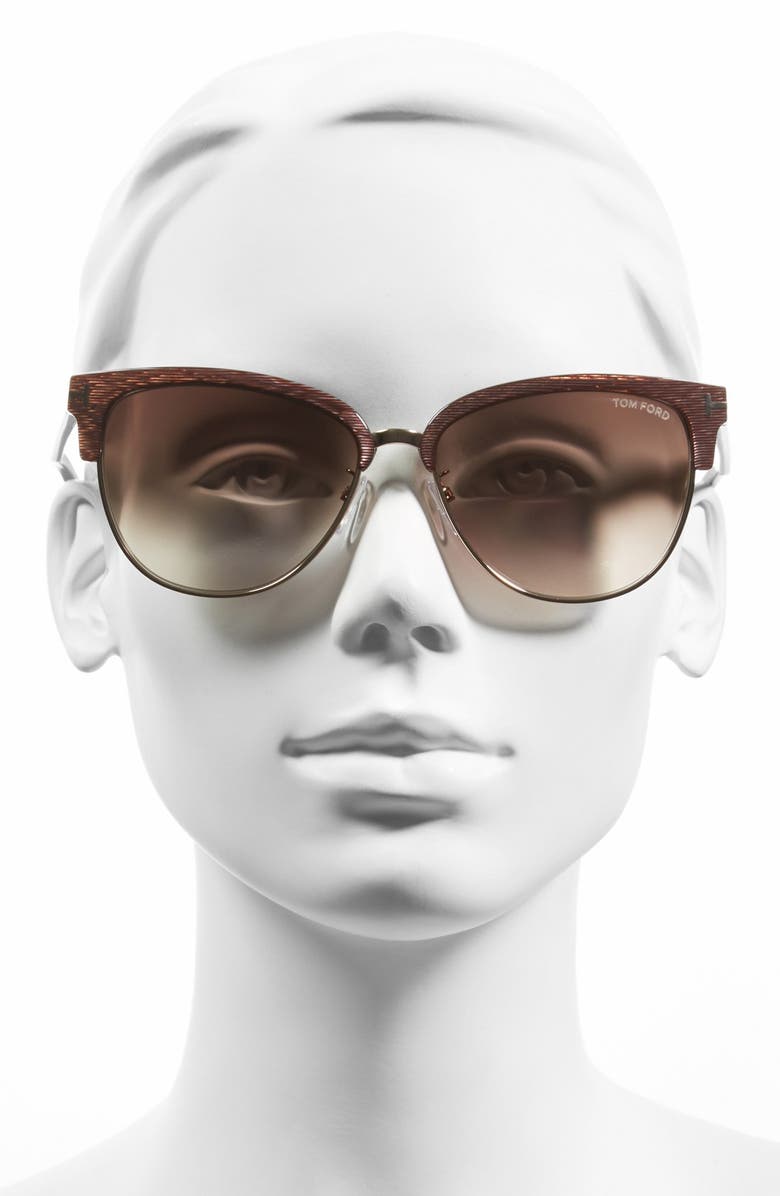 TOM FORD 'Fany' 59mm Retro Sunglasses, Alternate, color,