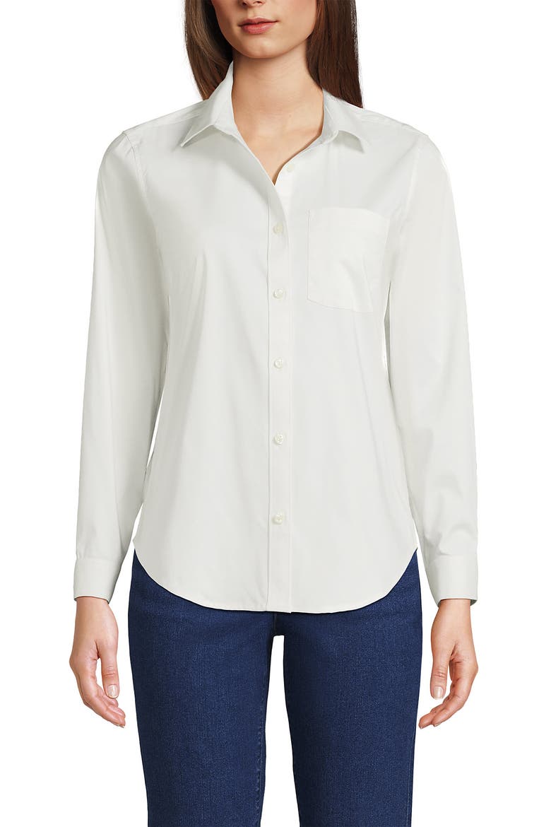 Cooling Button Front Shirt, Main, color, White