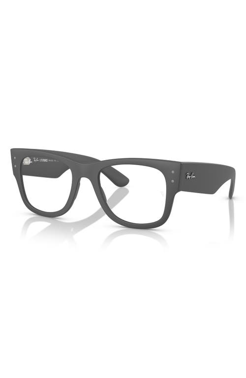 Ray Ban Ray-ban 52mm Square Optical Glasses In Grey