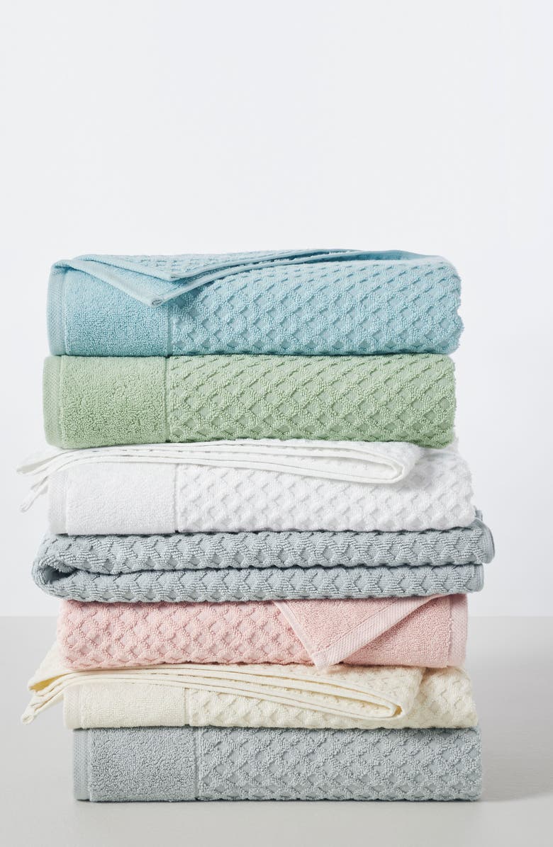 Woven & Weft Diamond Textured 6-Piece Towel Set, Alternate, color, Light Grey