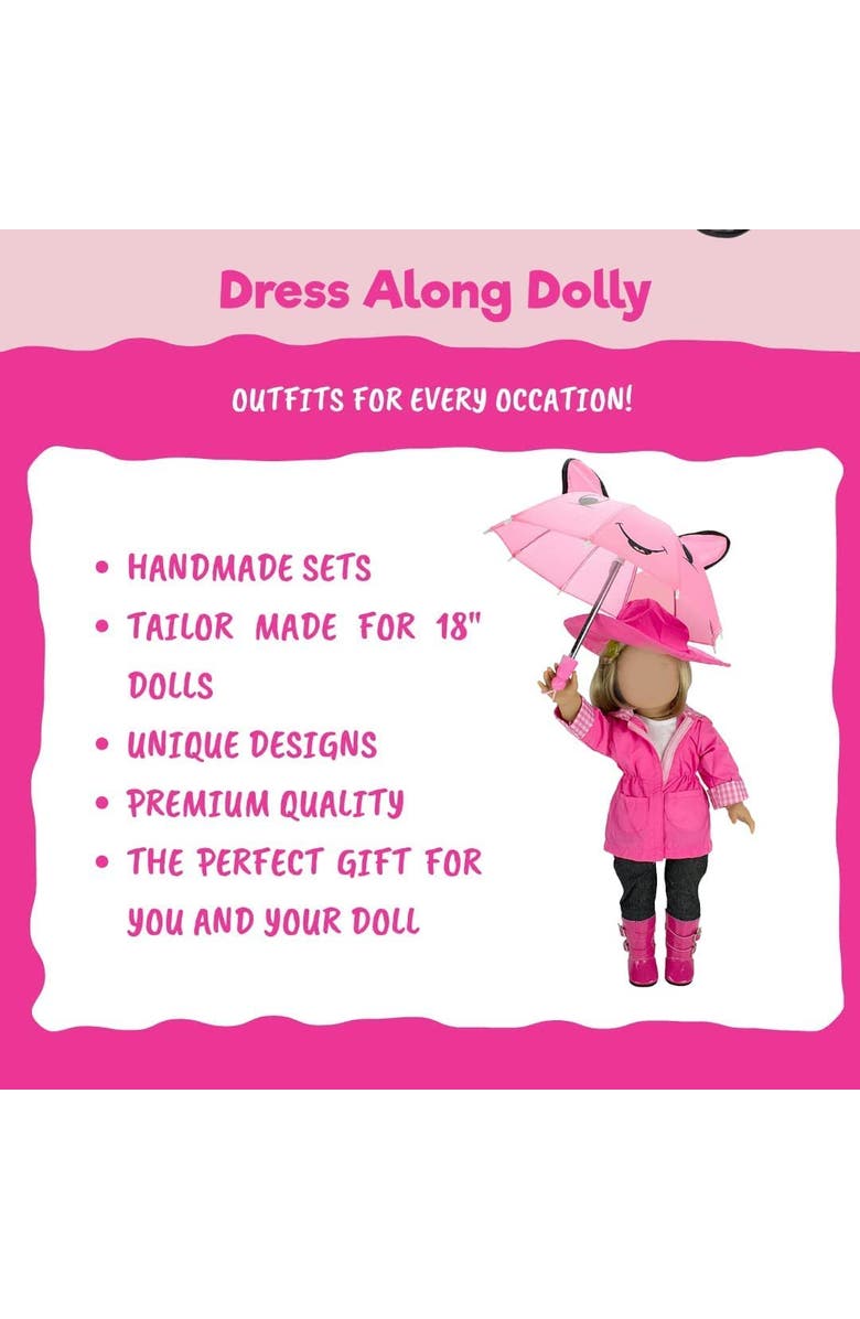 Dress Along Dolly Casual Back to School Day Doll Outfit for American 18" Girl Dolls - 4 Piece Clothes Set Costume Includes Shirt, Skirt, Shoes, & Purse, Alternate, color, Blue