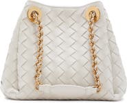 Bottega Veneta Small Parachute Chain Intrecciato Leather Shoulder Bag