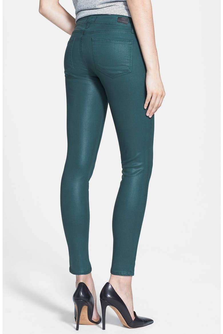Denim 'Verdugo' Coated Ultra Skinny Ankle Jeans, Alternate, color, FOREST SILK