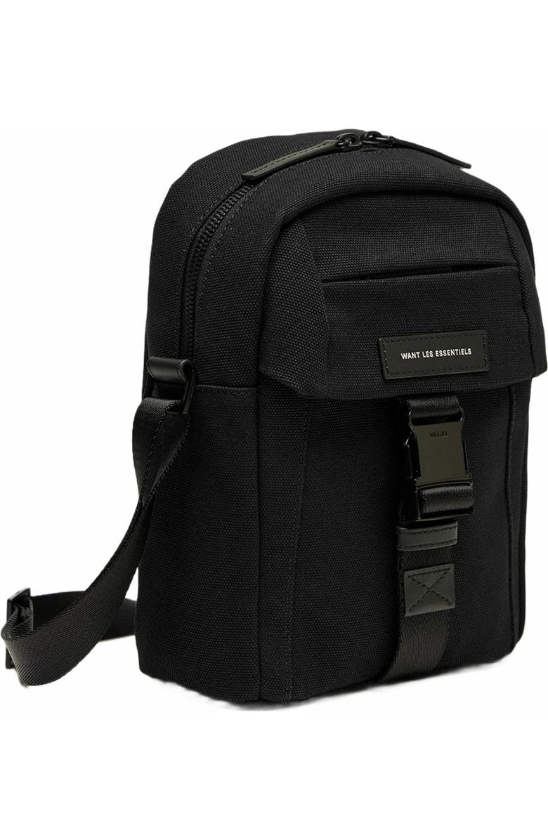 WANT Les Essentiels Brantford Organic Cotton Canvas Crossbody Bag, Alternate, color, Black