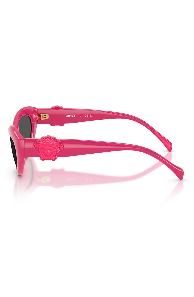 Versace 49mm Small Cat Eye Sunglasses, Alternate, color, Pink/ Dark Grey