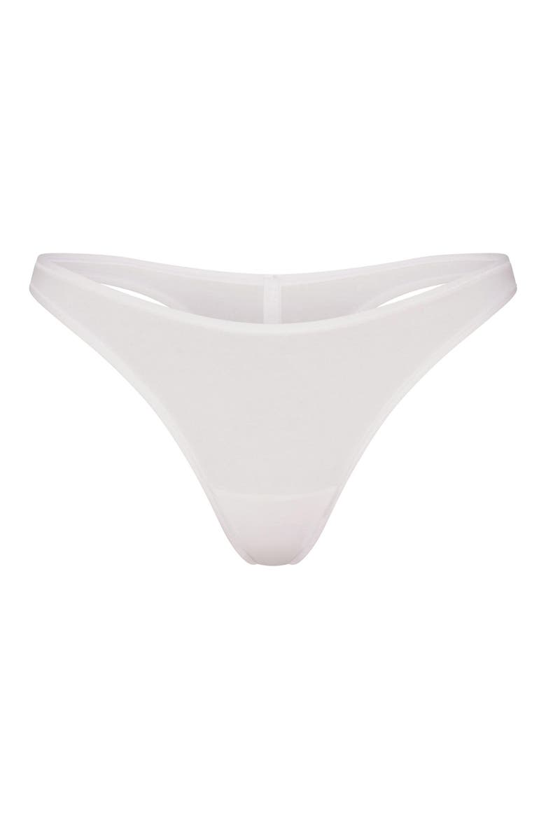 EVERYDAY COTTON THONG, Alternate, color, SNOW