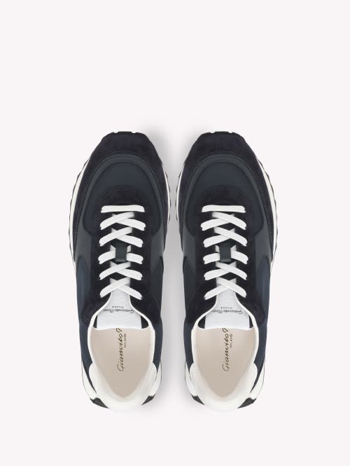 Gianvito Rossi Gravel Panelled Suede Sneakers In Black