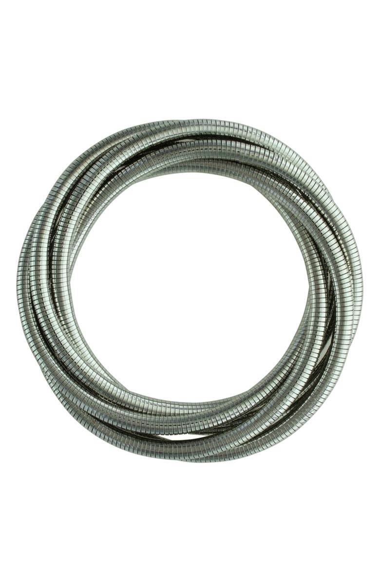 OLIVIA WELLES Stella Multistrand Stretch Bracelet, Main, color, Silver