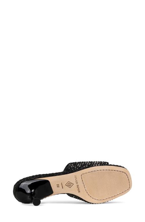 Shop Donald Pliner Rikki Kitten Heel Slide Sandal In Black Rhinestone