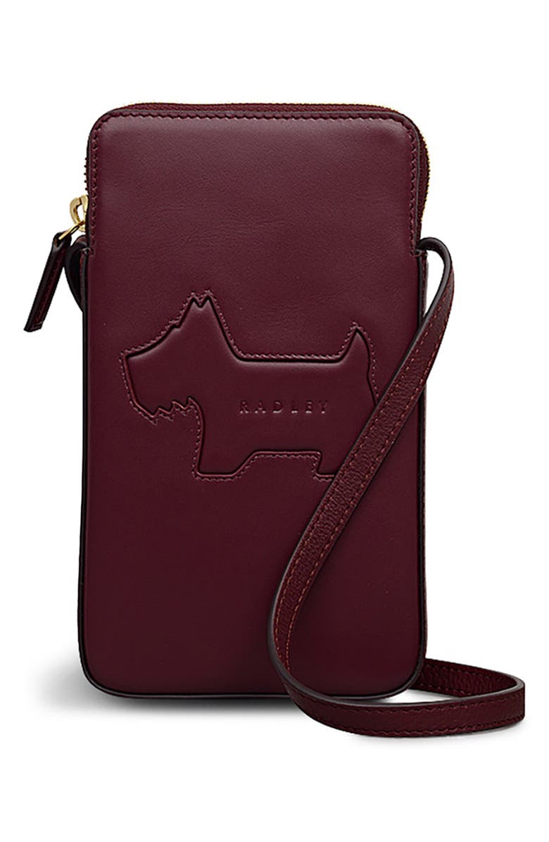 Radley Hadley Lane Medium Phone Crossbody Bag, Main, color, Dark Cherry