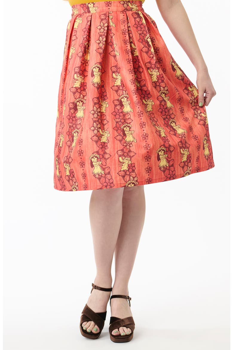 Jayne Swing Skirt, Alternate, color, Orange