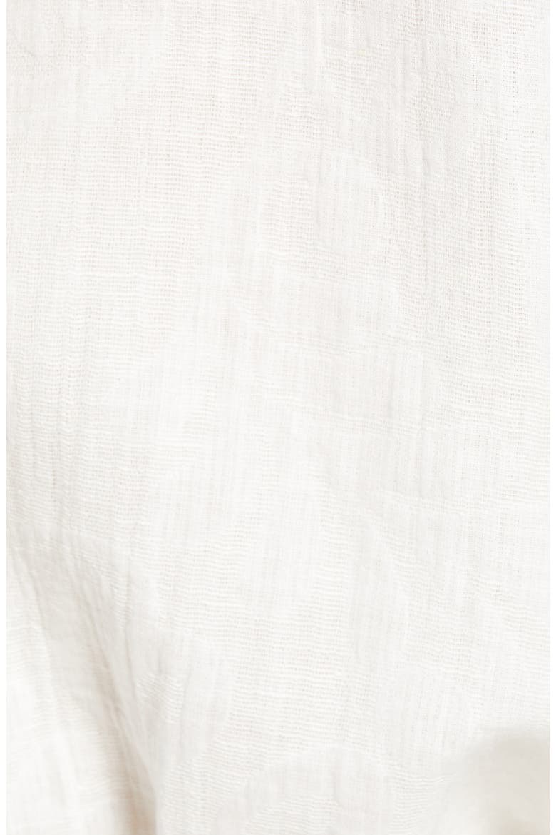 Tie Waist Cotton & Linen Top, Alternate, color, IVORY