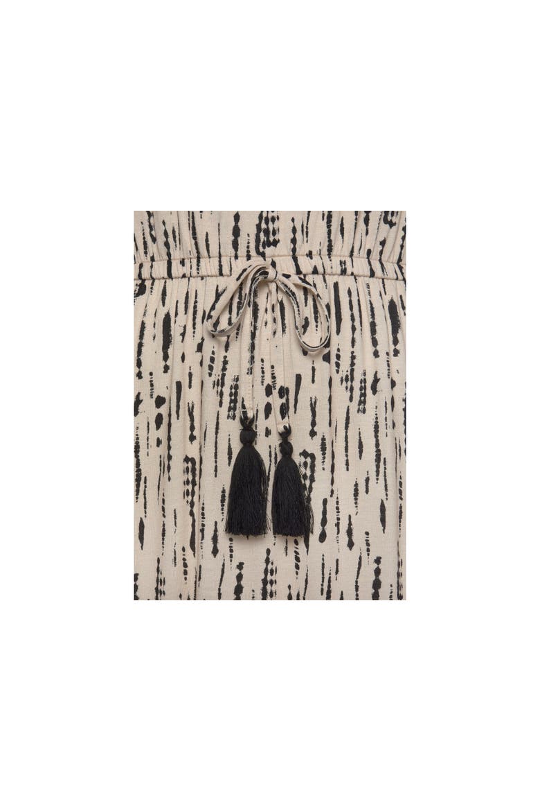Sleeveless Printed V-Neck Dress, Alternate, color, Black & Beige