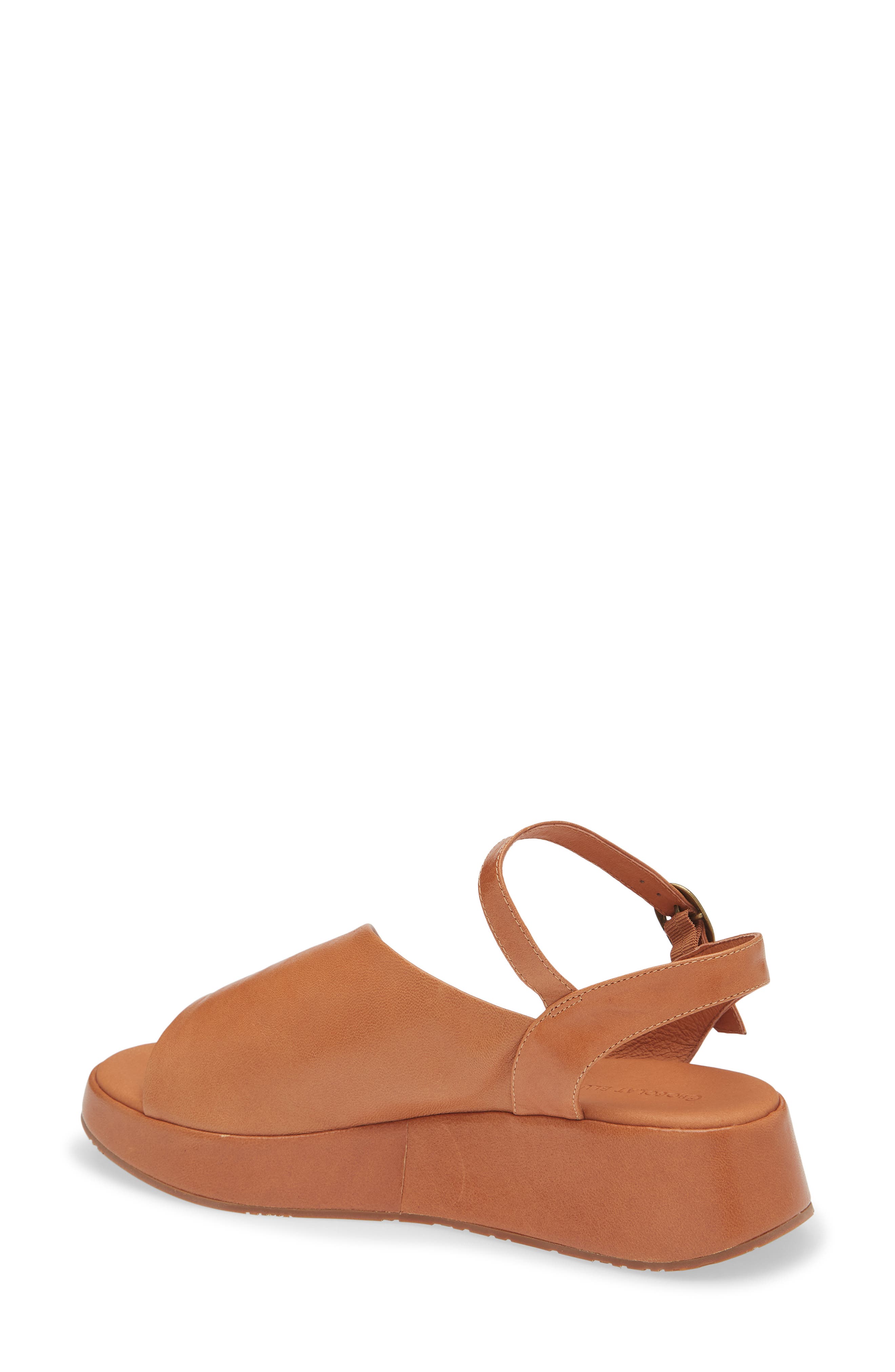 Chocolat Blu Etta Platform Wedge Sandal, Alternate, color, Camel Leather
